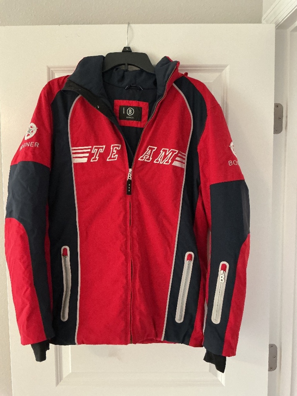 Bogner Red and Navy Team Ski Jacket